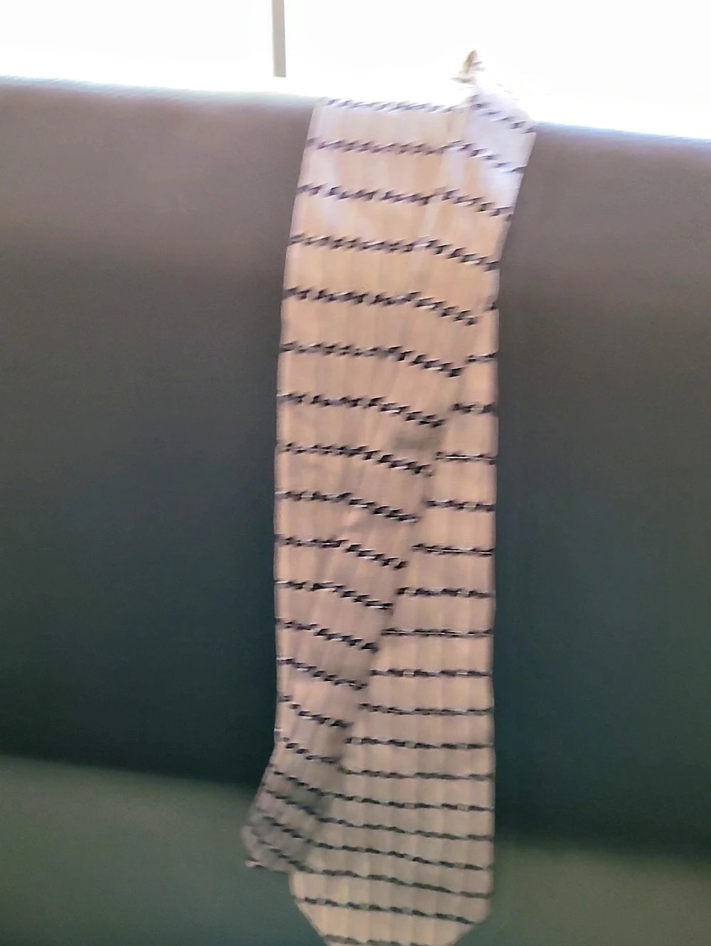 Chez Roffe Striped Tie in Pink & Black Like New